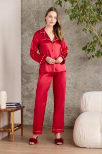 Pierre Cardin Saten Biyeli Pijama Takımı - 1200 - 1