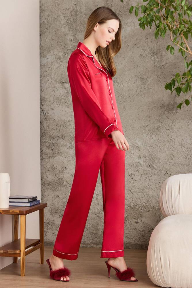 Pierre Cardin Saten Biyeli Pijama Takımı - 1200 - 2