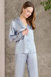 Pierre Cardin Saten Biyeli Pijama Takımı - 1200 - 2