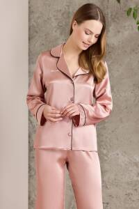 Pierre Cardin Saten Biyeli Pijama Takımı - 1200 - 2